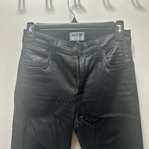 AGOLDE Women's Sleek Coated Black Skinny Jeans
